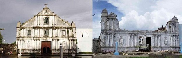 Iglesia Parroquial de la Inmaculada Concepci&oacuten antes y despues de 2013
